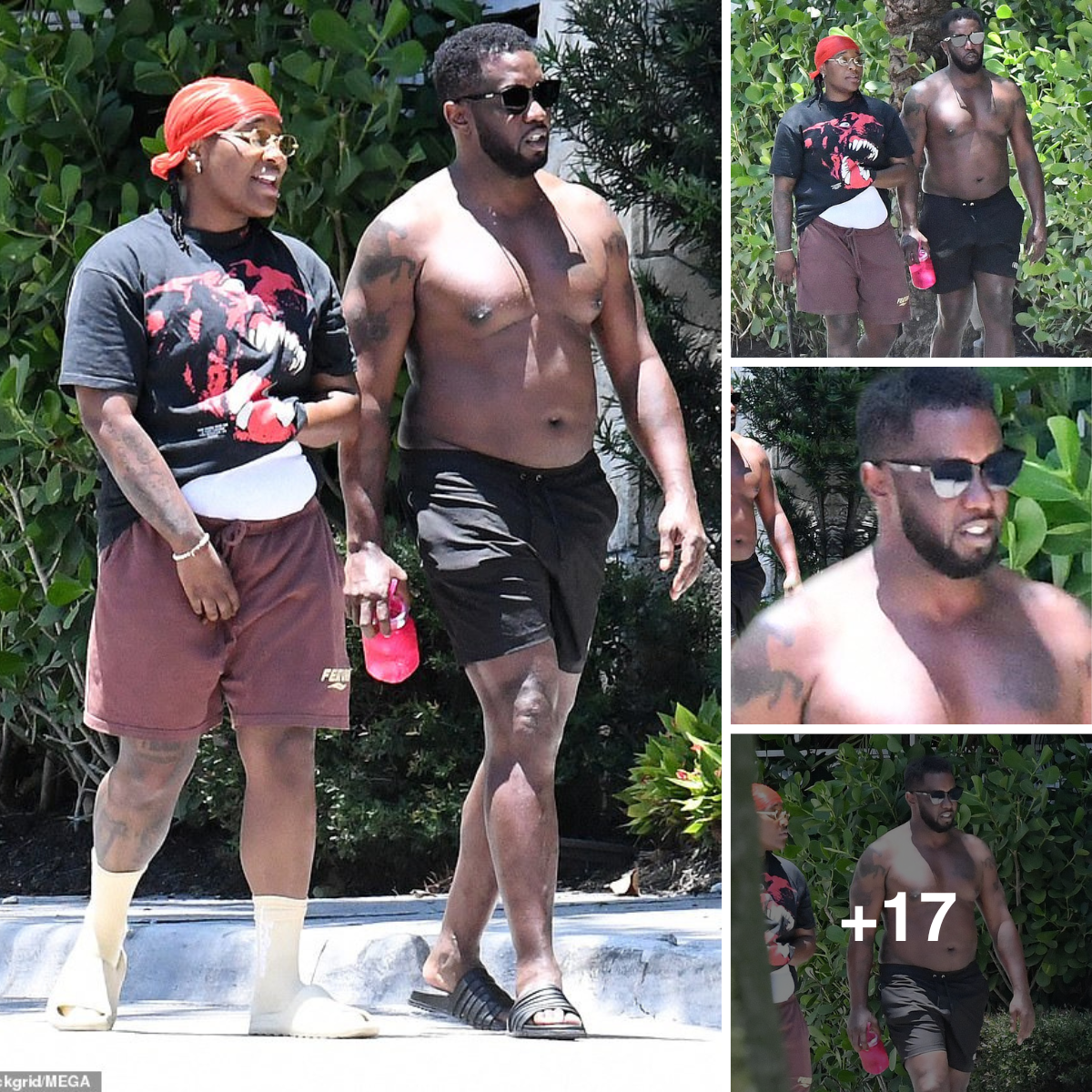 Soaking up the Miami sun! Diddy goes shirtlеss during a sunny stroll with a friend